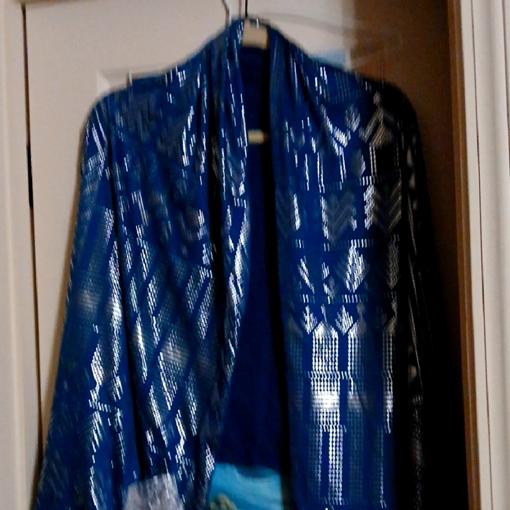 Blue Patterned Women's Jacket